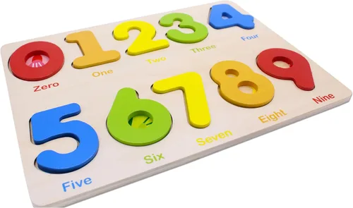 Vista 5 de You&Xi - Rompecabezas para niños de 3 a 4 años de edad, rompecabezas preescolares con números de madera