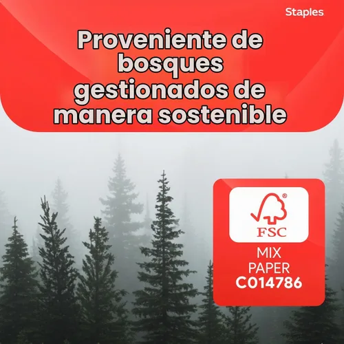 Vista 5 de Staples Papel láser, 8.5x11 pulgadas, 32 lb., 98 brillo, 500/resma
