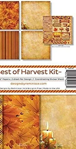 Vista 3 de Reminisce BOH-200 Scrapbook Best of Harvest Collection Kit