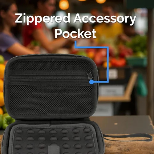 Vista 7 de CASEMATIX Funda de transporte de viaje compatible con lector de sistema POS de terminal cuadrado, no es compatible con papel o accesorios, solo funda