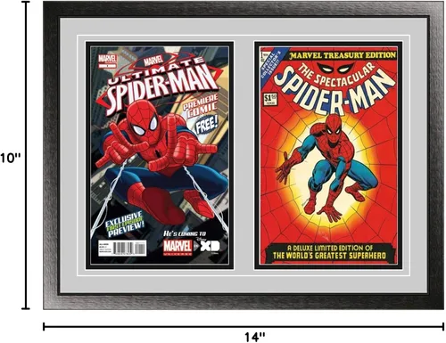 Vista 7 de Perfect Cases - Marco doble para cómics con doble estera y molduras de madera real