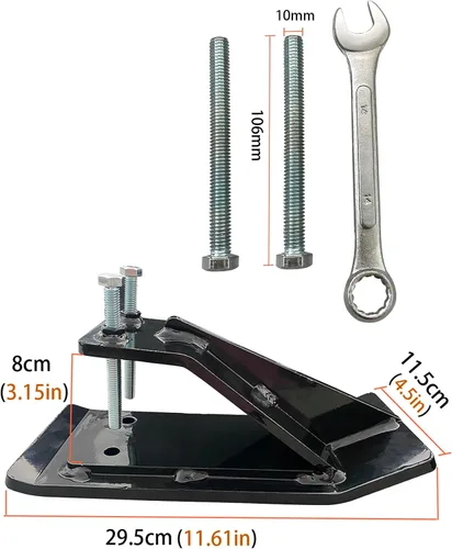 Vista 2 de Protector de cubo de tractor, 2 protectores de borde de esquí, protector antideslizante para césped y peluquería de césped, protector de borde