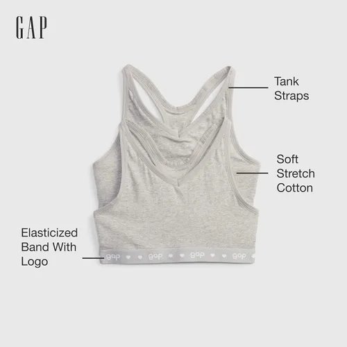 Vista 2 de GAP Sujetador de espalda cruzada para niñas