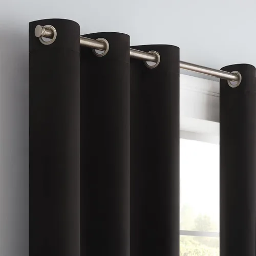 Vista 2 de Eclipse Darrell - Cortinas térmicas blackout para ventana, diseño moderno con ojales, para dormitorio o sala de estar (panel individual), 37 x 54