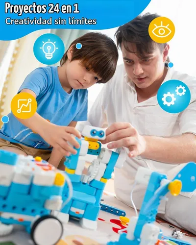 Vista 4 de WhalesBot B3 Pro Kit de Robot de Programación 24-en-1 STEM Juguetes para Niños 4+, Lápiz Inteligente Avanzado y Tarjetas de Programación, Juguetes