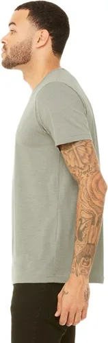 Vista 2 de Camiseta lisa de manga corta unisex, jaspeada (3001CVC) de Bella, 3001C, M, Heather Stone