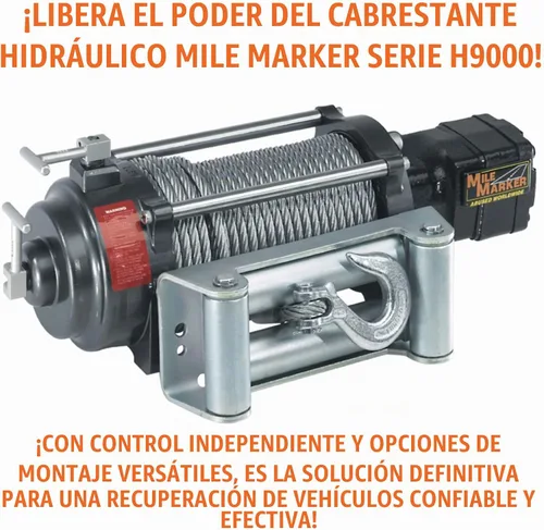 Vista 6 de Mile Marker Cabrestante hidráulico Serie H Capacidad de 9000 libras Modelo CC de 12 voltios