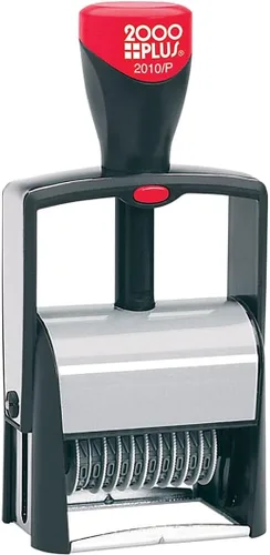 Vista 2 de Cosco® 2000 Plus® Sello de numeración autoentintado, 10 bandas de números, 3/16" x 1 5/8", tinta negra