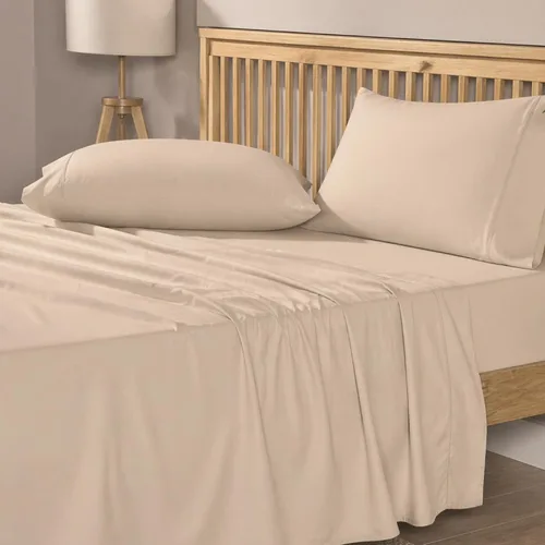 Vista 25 de Sábanas de Cama de Algodón 100% Natural Juego de Sábanas Twin de Tejido Satinado de Una Sola Capa de 500 TC Ropa de Cama Sólida Suave