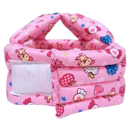 Vista 3 de IULONEE Casco ajustable para bebé, para bebé, para correr, caminar, gatear, casco para niños (caramelo rosa)