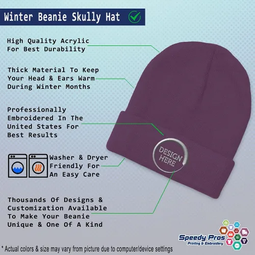Vista 31 de Gorro de invierno para hombres y mujeres, gorro de acrílico con texto personalizado personalizado