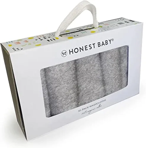Vista 8 de HonestBaby - Paquete de 10 paños de tela de toalla en caja de regalo para bebés, niños y niñas, paquete de 10 unidades, rosa claro, talla única
