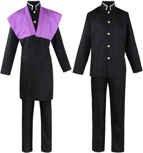 Vista 2 de Genya Shinazugawa - Disfraz de Shinazugawa para cosplay, uniforme, kimono, traje para Halloween