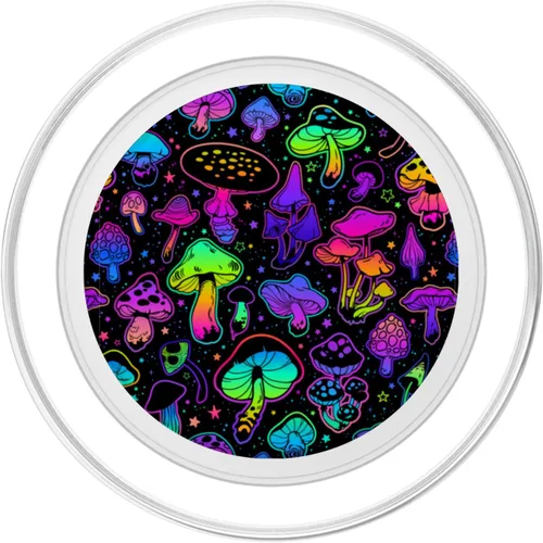 Vista 2 de Setas mágicas psicodélicas hippie trippy patrón PopSockets MagSafe PopGrip para iPhone
