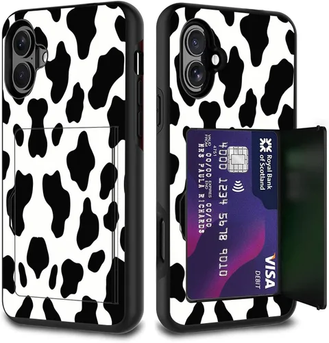 Vista 39 de Funda para tarjetas de crédito, doble capa híbrida a prueba de golpes, protección contra caídas con función atril para iPhone 17 de 6.3 pulgadas