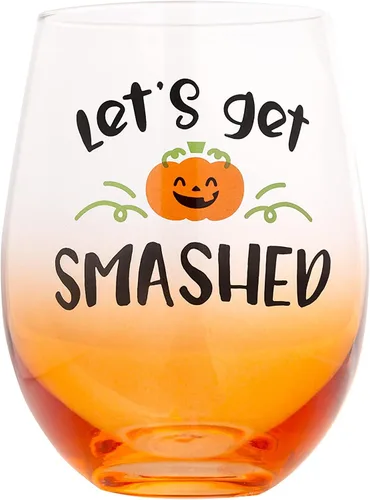 Vista 12 de Pearhead Soporte para botella de vino fantasma de Halloween, bolsa de regalo reutilizable de sherpa de felpa con cara sonriente y asa - Lindo regalo