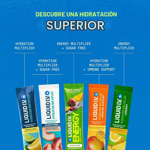 Vista 9 de Liquid I.V. Electrolitos de hidratación sin azúcar, uva verde, 14