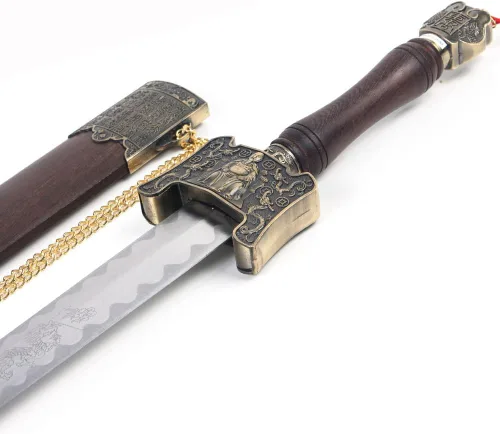 Vista 3 de Tiger Claw Protege a la familia preciosa espada de Dragon Well Forge