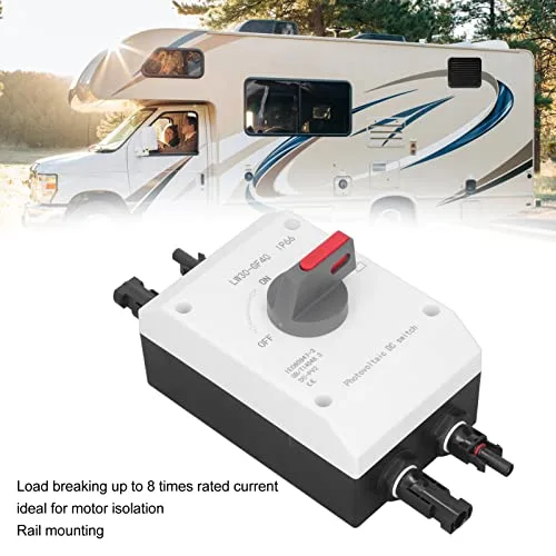 Vista 3 de Interruptor solar fotovoltaico CC 1500V 32A, disyuntor miniatura de CC IP66 Caja combinada solar para sistema de paneles solares RV (proctivo)