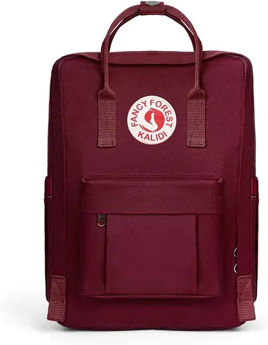 Vista 8 de KALIDI Mochila casual para laptop de 15 pulgadas, mochila clásica para campamento, viajes, exteriores, cuadrada, mochila para universidad, Verde