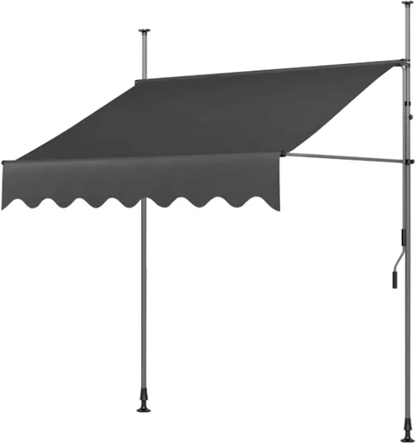 Vista 11 de SHOGUM toldo retráctil para patio exterior, toldos de patio para sombra y lluvia, toldo retráctil manual para patio, toldos portátiles de 6.56 pies