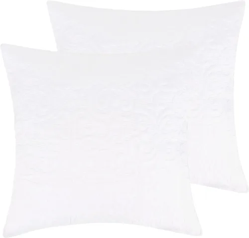 Vista 9 de Levtex Home - Sherbourne Black Stitch - Funda acolchada estándar - Medallón acolchado blanco con puntada negra - Algodón/Poliéster Puntada negra
