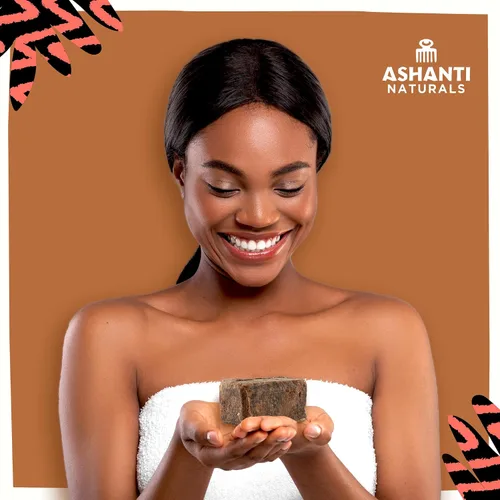 Vista 4 de Ashanti Naturals Auténtica barra de jabón negro africano Barra de jabón africana negra limpiadora y nutritiva Jabón en barra de acné con manteca