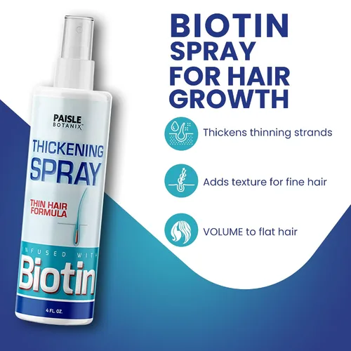 Vista 2 de Suero engrosador de cabello con biotina para el crecimiento y el volumen del cabello, bloqueador DHT para la prevención de la pérdida de cabello