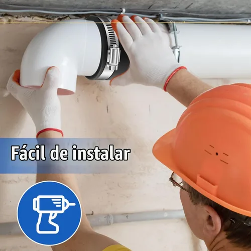 Vista 5 de Minatee 2 manguitos flexibles de control de polvo de 2-1/2 pulgadas con abrazaderas de manguera de acero inoxidable, acoplamiento flexible de PVC