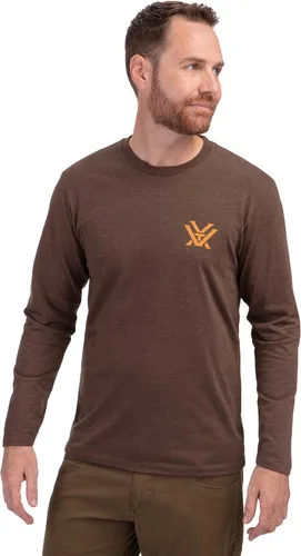 Vista 6 de Vortex Camisetas de manga larga Diamond Crest para hombre Marrón (Brown Heather)