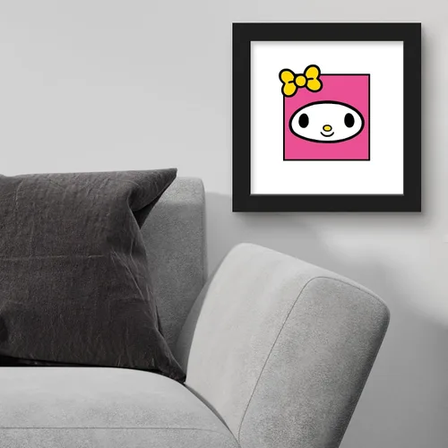 Vista 3 de Trends International Gallery Pops Sanrio My Melody - Póster de pared de My Melody Happy Face de 12.00 x 12.00 pulgadas, versión de marco negro