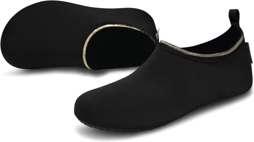 Vista 5 de VIFUUR - Zapatos para deportes acuáticos, calcetines acuáticos, de secado rápido, para yoga, dan la sensación de andar descalzo, sin cordones