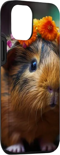 Vista 3 de Funda gráfica para iPhone 14 con diseño de conejillo de indias para mujeres y niñas