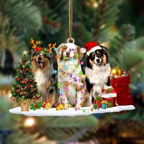 Vista 140 de Nazenti Adorno de Navidad personalizado con amigos Affenpinscher – Adorno de perro personalizado para amantes de las mascotas, acrílico plano