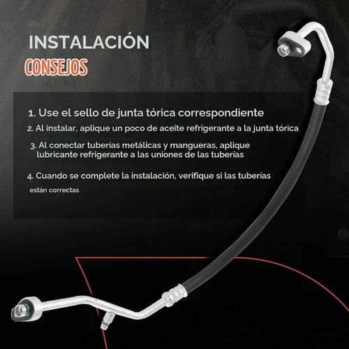 Vista 6 de A-Premium Conjunto de manguera de línea de descarga de A/C compatible