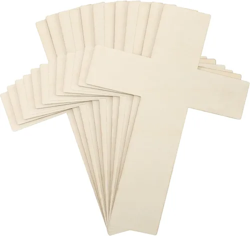 Vista 21 de Anglechic 12 paquetes de 30 centímetros de rebanadas de madera sin acabar con forma de ancla en blanco para manualidades, adornos