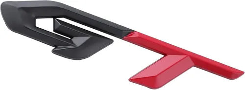 Vista 6 de GT - Calcomanías de metal 3D autoadhesivas para automóvil, emblema de automóvil e insignia, decoración de cubierta de arañazos para camión Negro-rojo