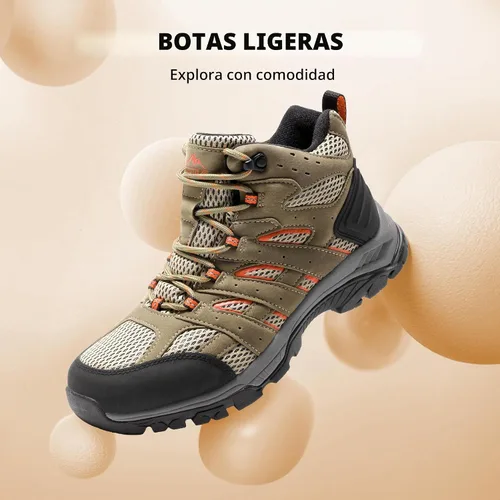 Vista 4 de NORTIV 8 Botas de senderismo ligeras para mujer Marrón/Naranja