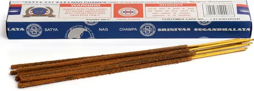 Vista 6 de Satya Sai Baba Nag Champa - Varillas de incienso (0.53 oz), 2 paquetes Nag Champa