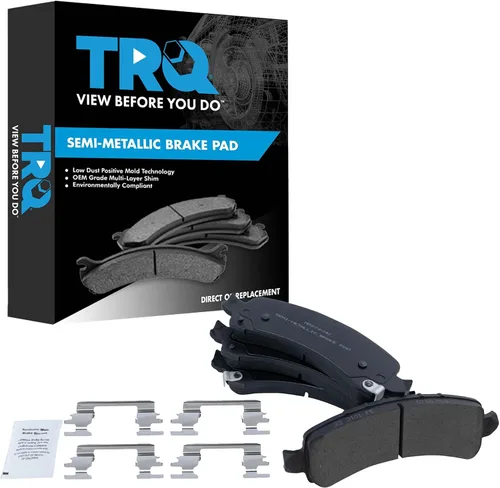 Vista 186 de TRQ Pastillas de freno delanteras semi metálicas compatibles con Ford Expedition 2018-2021 F-150 2018-2020 Lincoln Navigator 2018-2022