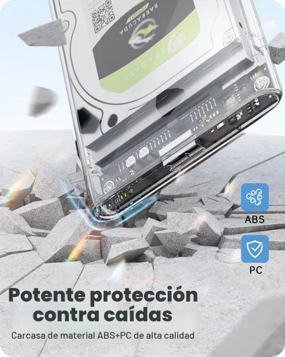 Vista 5 de POSUGEAR Caja de disco duro externo de 2,5" USB 3.0 a SATA III
