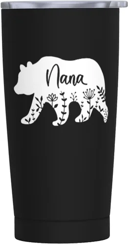 Vista 8 de Gigi Bear Floral 20 OZ Tumbler, Travel Coffee Mug, Cool Present For Nana On Birthday, Mothers Day, Christmas, Valentine Day