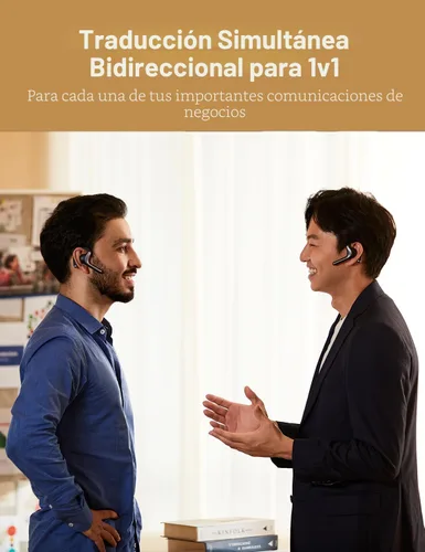 Vista 3 de Timekettle W4 Pro - Audífonos intérprete AI, traducción bidireccional de voz en tiempo real, más de 50 idiomas, traductor Bluetooth de video
