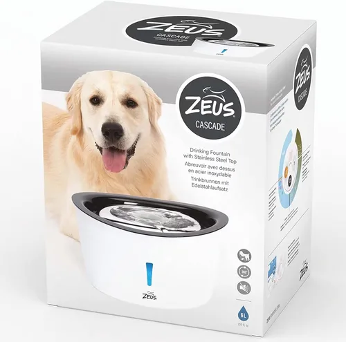 Vista 6 de Zeus Fuente cascada para perros con tapa de acero inoxidable