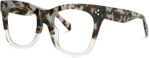 Vista 2 de Zeelool Lentes rectangulares unisex con bloqueo de luz azul, acetato a la moda, Tandy FP0886