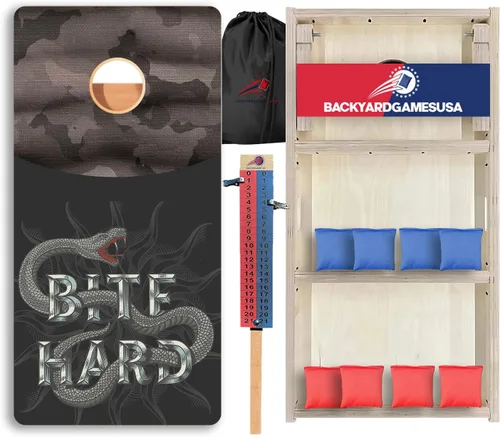 Vista 52 de CornholeGamesUSA Pro - Juego de tablas de Cornhole Fabricado en Estados Unidos Abedul báltico 3/4 Sin rebote Patas triples gruesas Dos