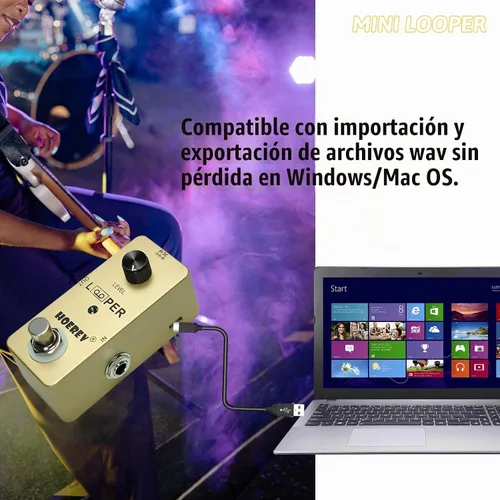 Vista 3 de HOEREV pedal de efectos para guitarra, Loop Looper