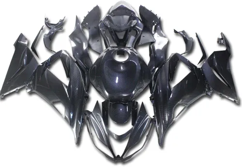 Vista 22 de Carenado negro brillante para Kawasaki Ninja 2013-2018 ZX6R 636 001 Negro Brillante