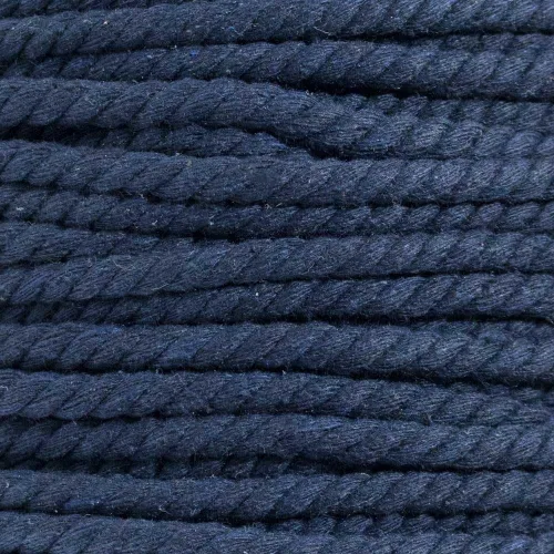Vista 18 de Cuerda de algodón trenzado súper suave de 3 hebras (negro, 1 pulgada x 10 pies)