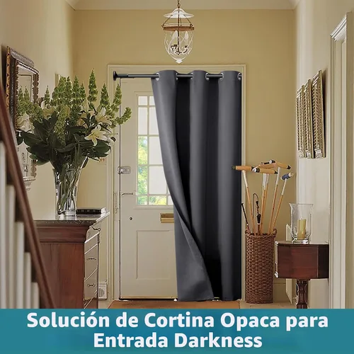 Vista 5 de BGment Cortina de puerta para puerta, cortina de armario para armario abierto, cortina opaca de privacidad con ojales con aislamiento térmico, 1